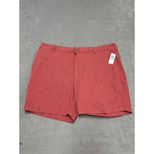 Izod Saltwater Shorts Mens 42 Saltwater Red Stretch Chino 7 Inseam Classic Fit